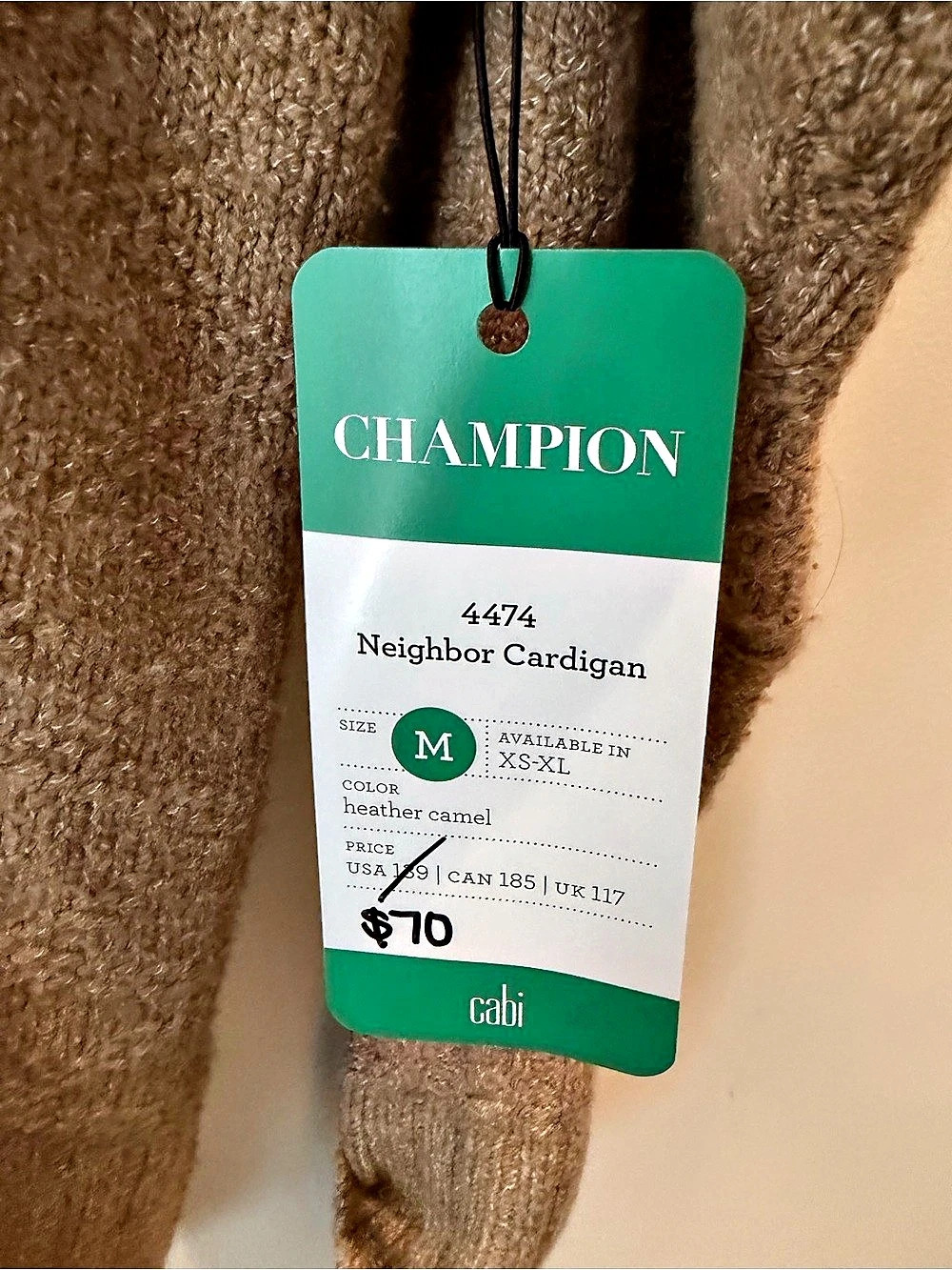 cabi Neighbor Cardigan Brown Cardigan Size Medium NWT - Picture 3 of 4